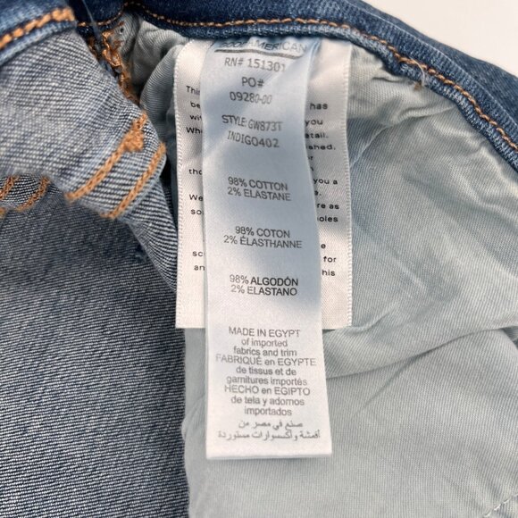 Good American Good Waist Jeans Size 24 Blue High Rise Stretch Distressed Denim - Picture 15 of 16